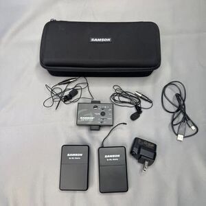 Samson Go Mic Mobile Wireless Lavalier Microphone System 2 TX Receiver Case